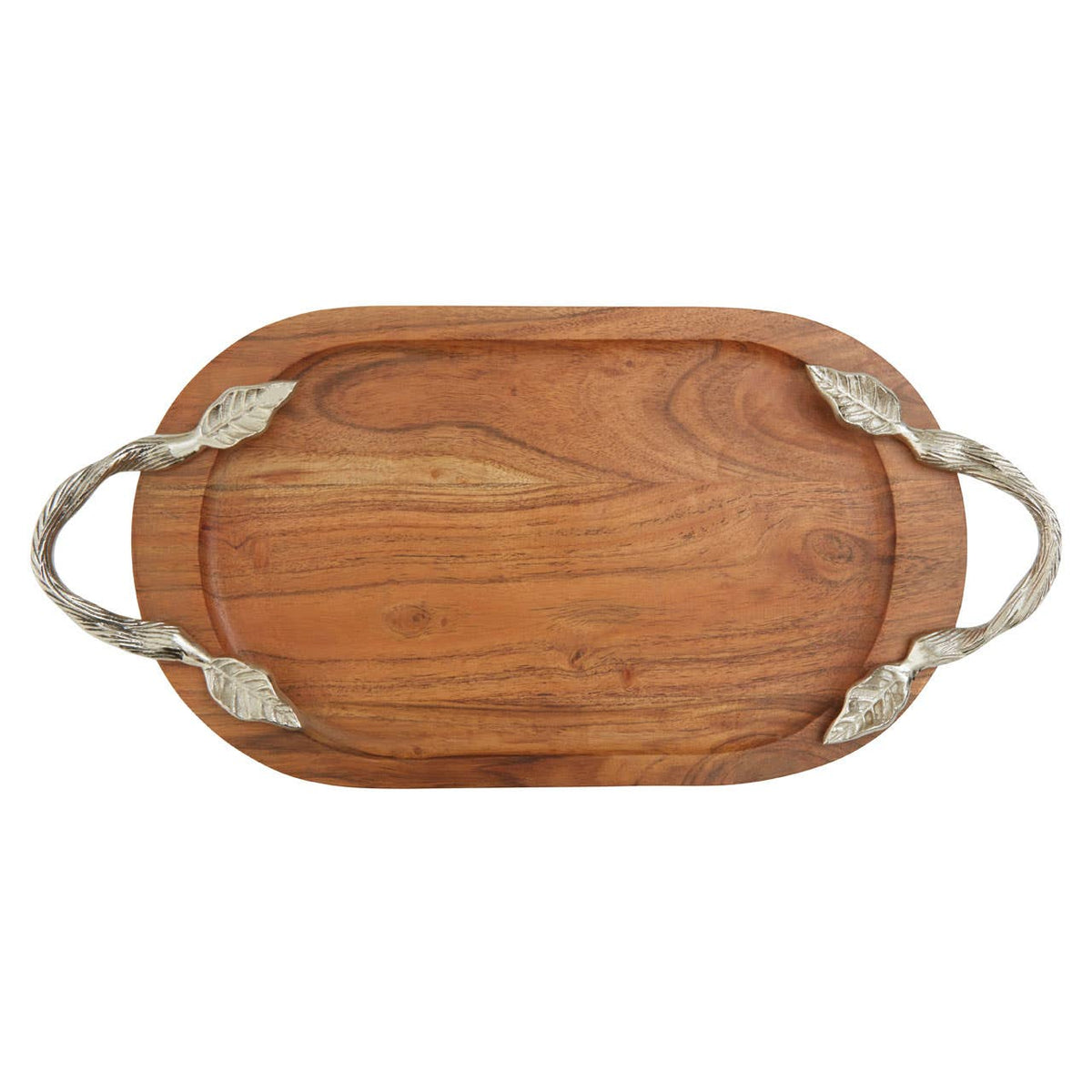 Vine Acacia Wood Oval Serving Tray