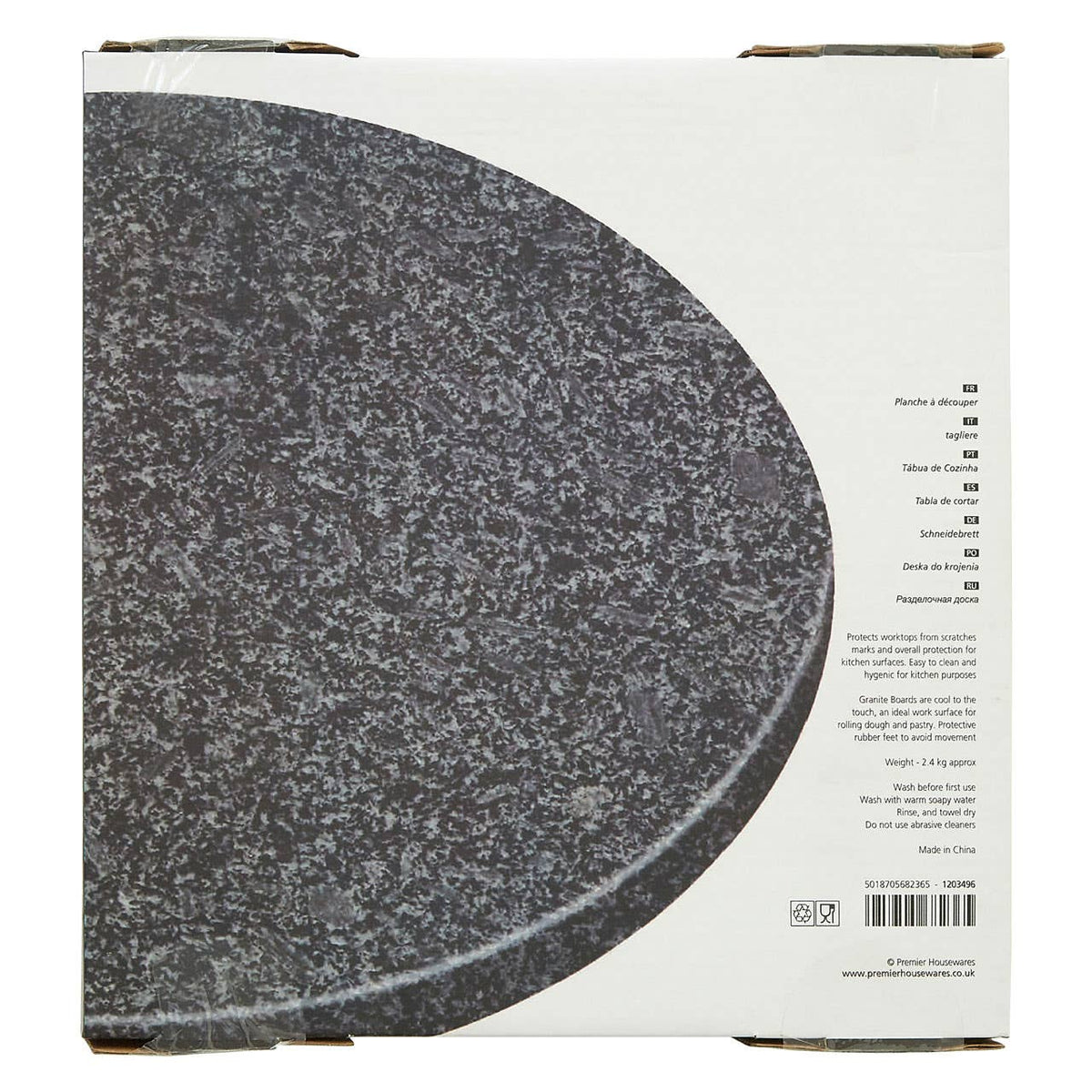 Norse Granite Black Speckled Round Chopping and Serving Board