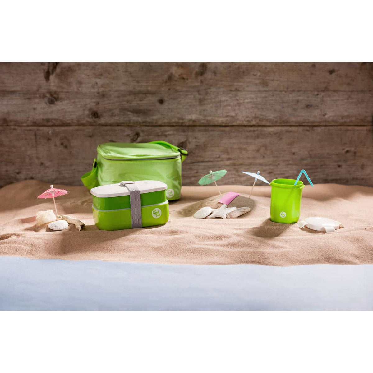 Grub Tub Green Lunch Box Set with Insulated Bag