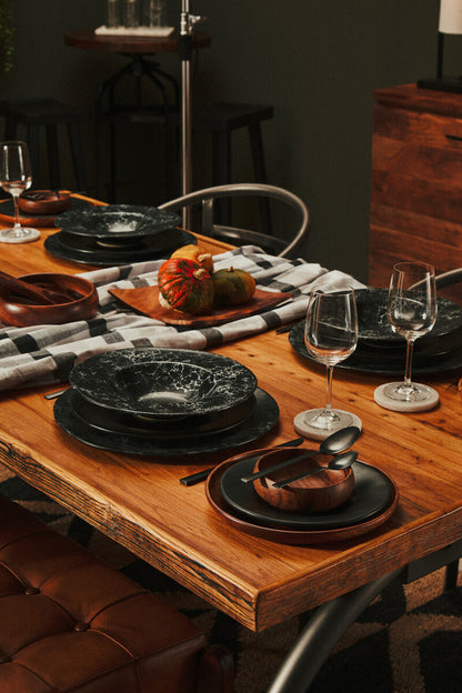 Kora Round Acacia Wood Plate