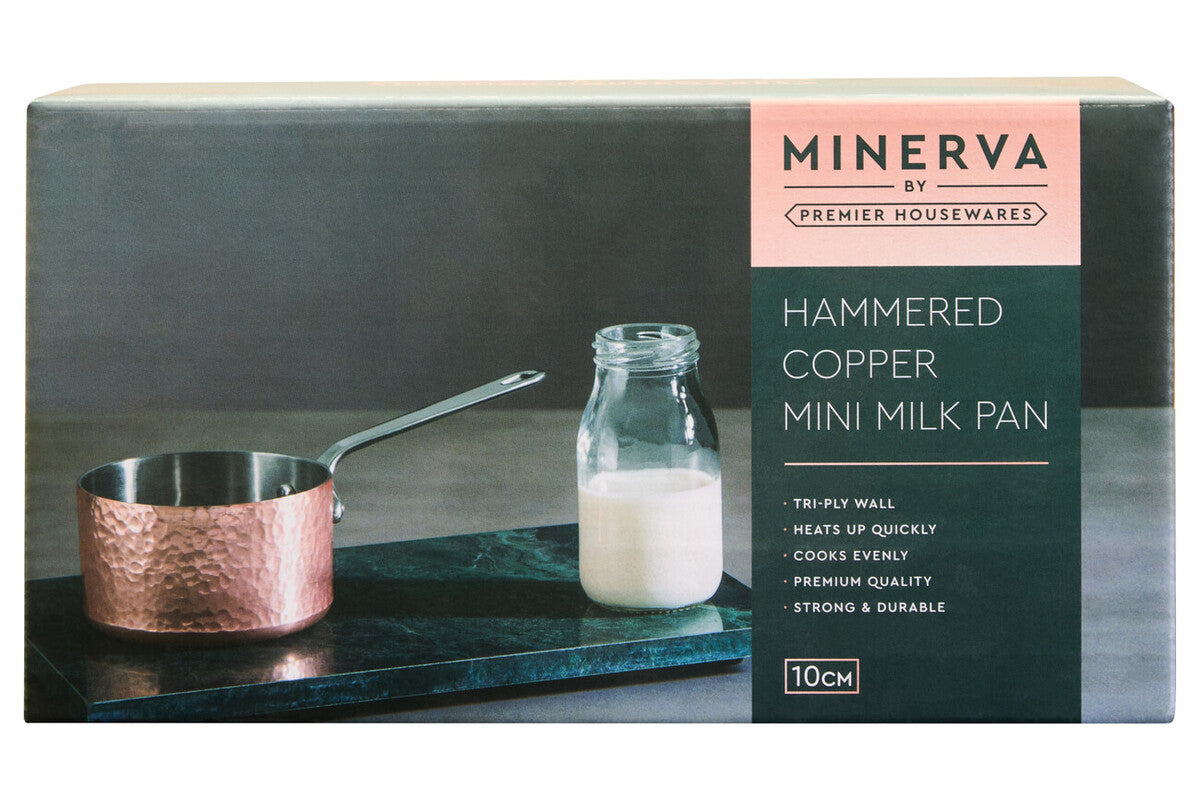Minerva Hammered Copper Finish Mini 10 cm Milk Pan