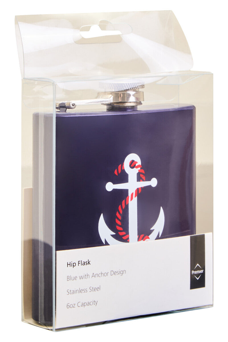 Auden Hip Flask with Anchor Design