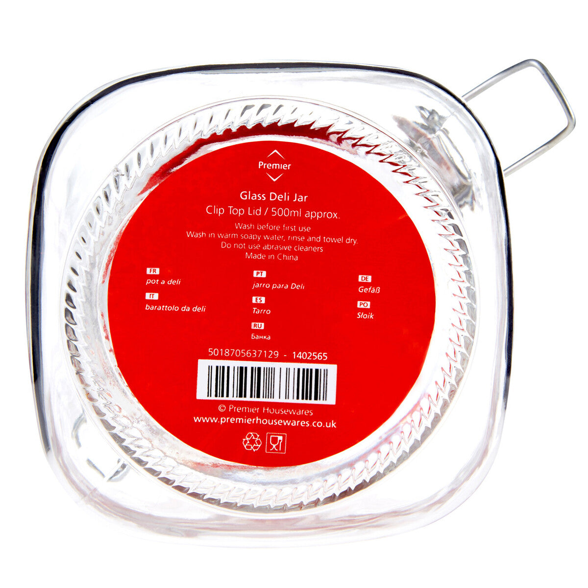 Luca Square 500ml Deli Jar