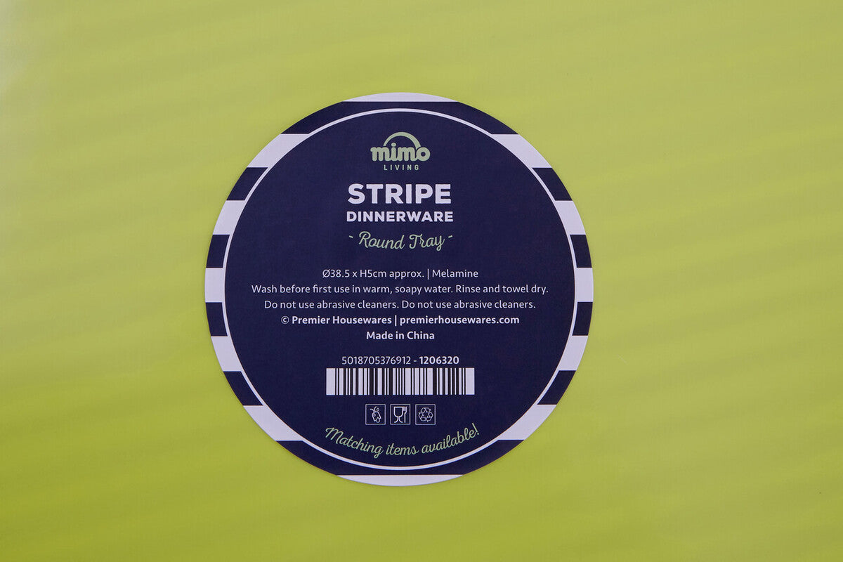 Mimo Stripe Tray With Handles
