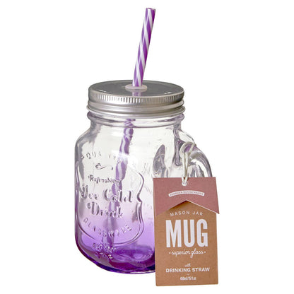 Bocal Assorted Coloured Mason Square Jar Mug