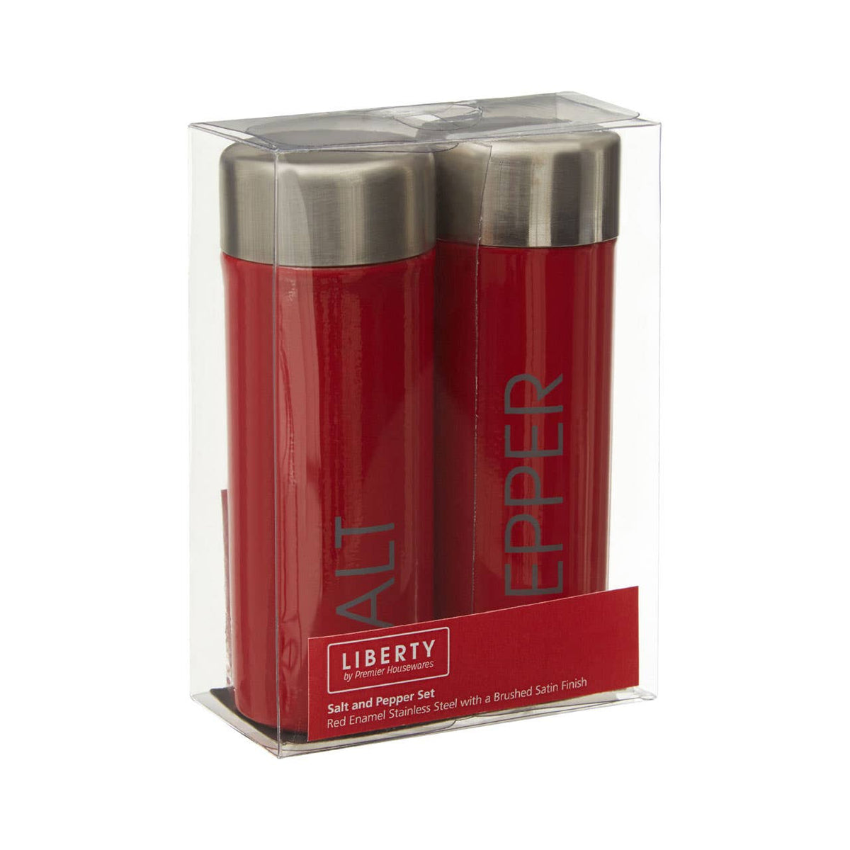 Liberty Red Enamel Salt and Pepper Set