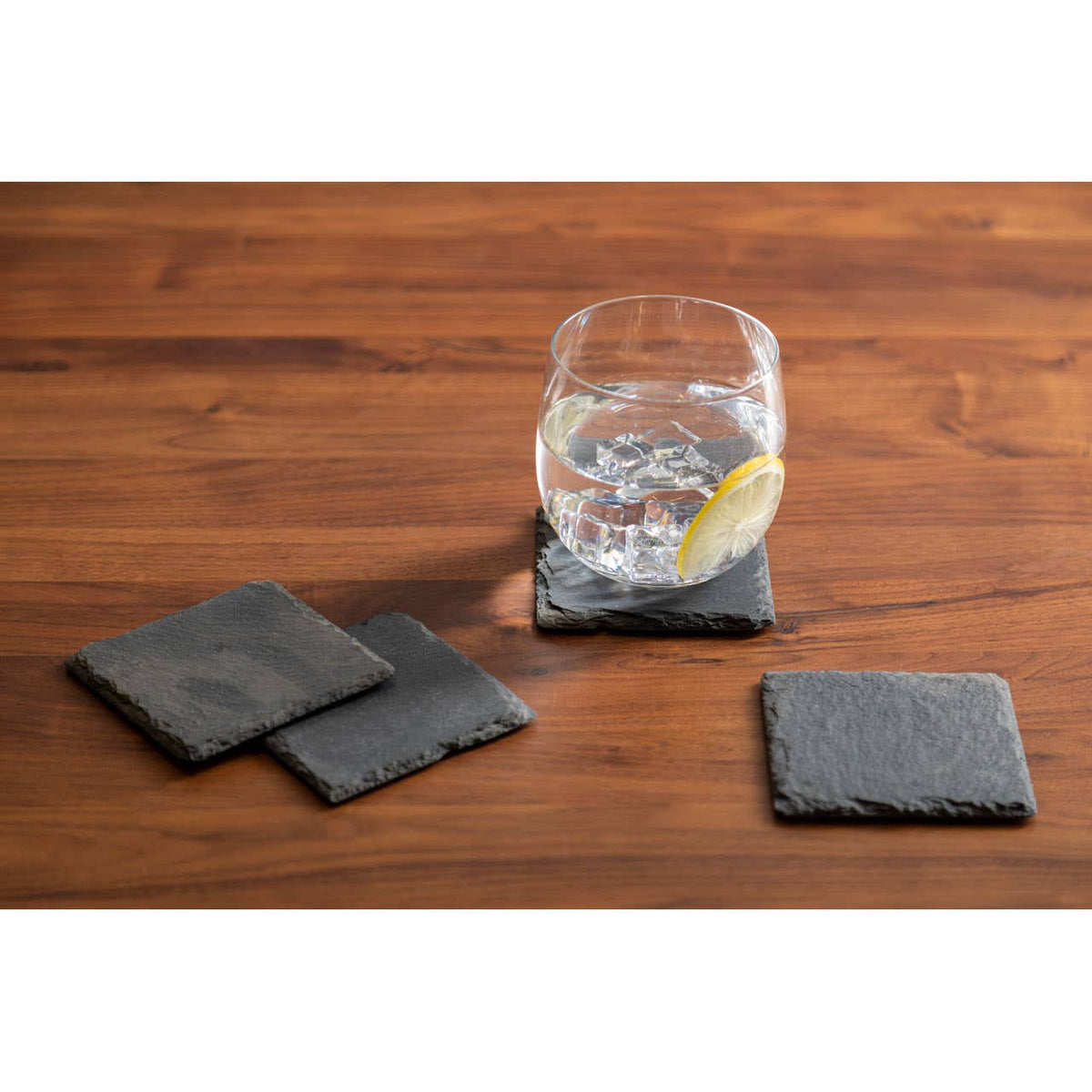 Preto Set Of Four Slate Square Coasters