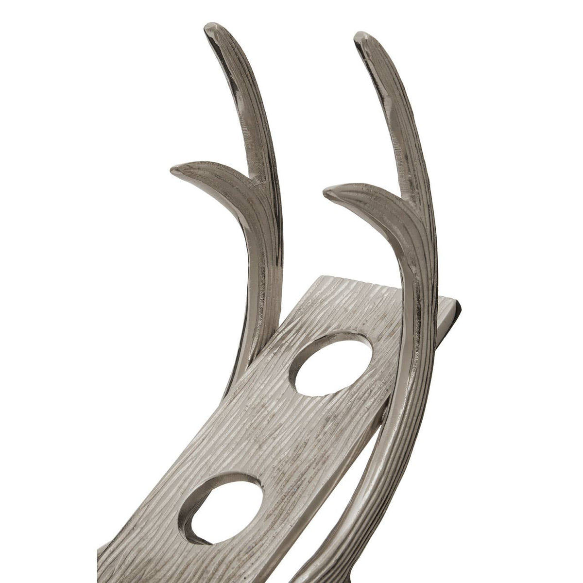 Antler Nickel Finish 3 Bottle Wine Rack