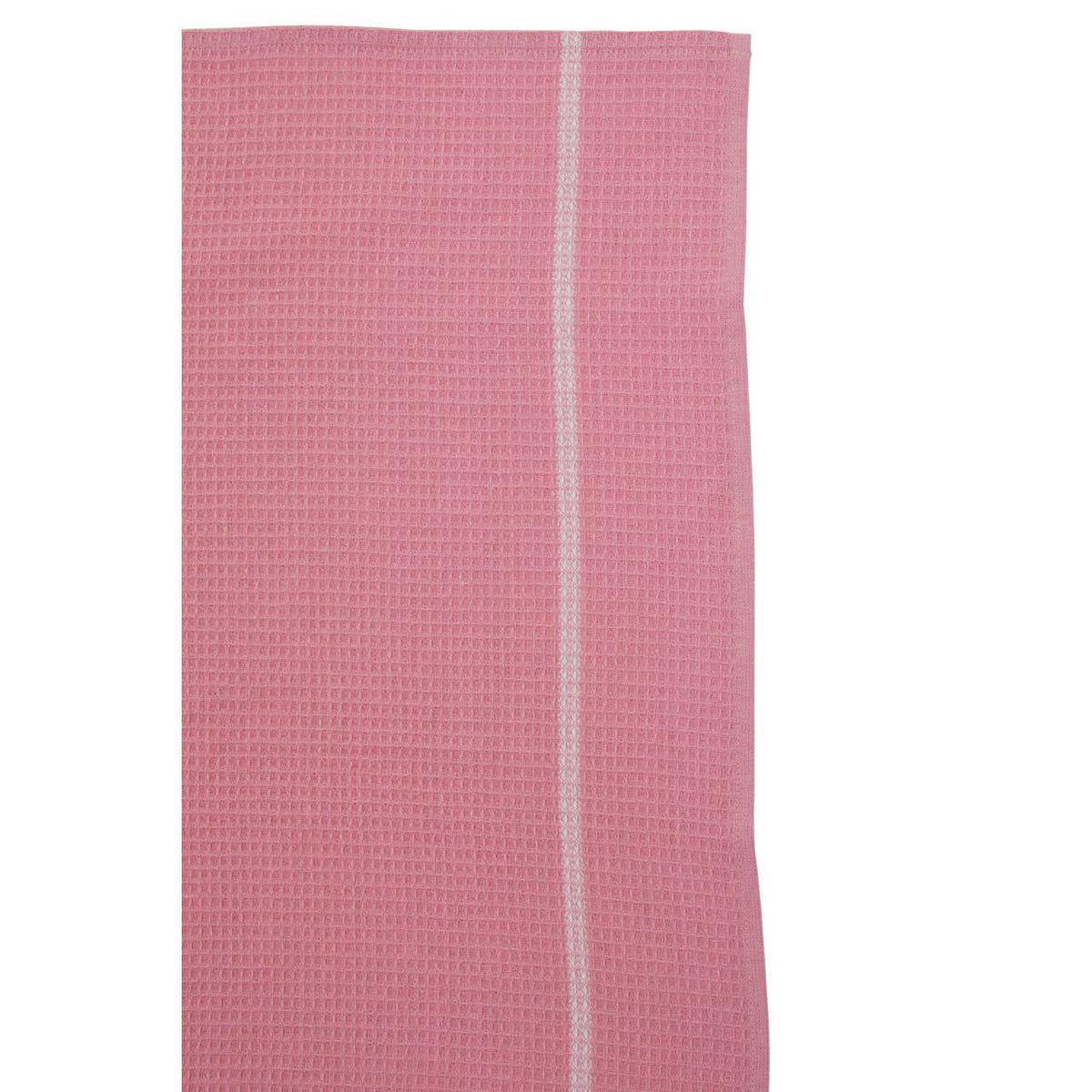 Doro Set Of 3 Pink And White Waffle Tea Towels