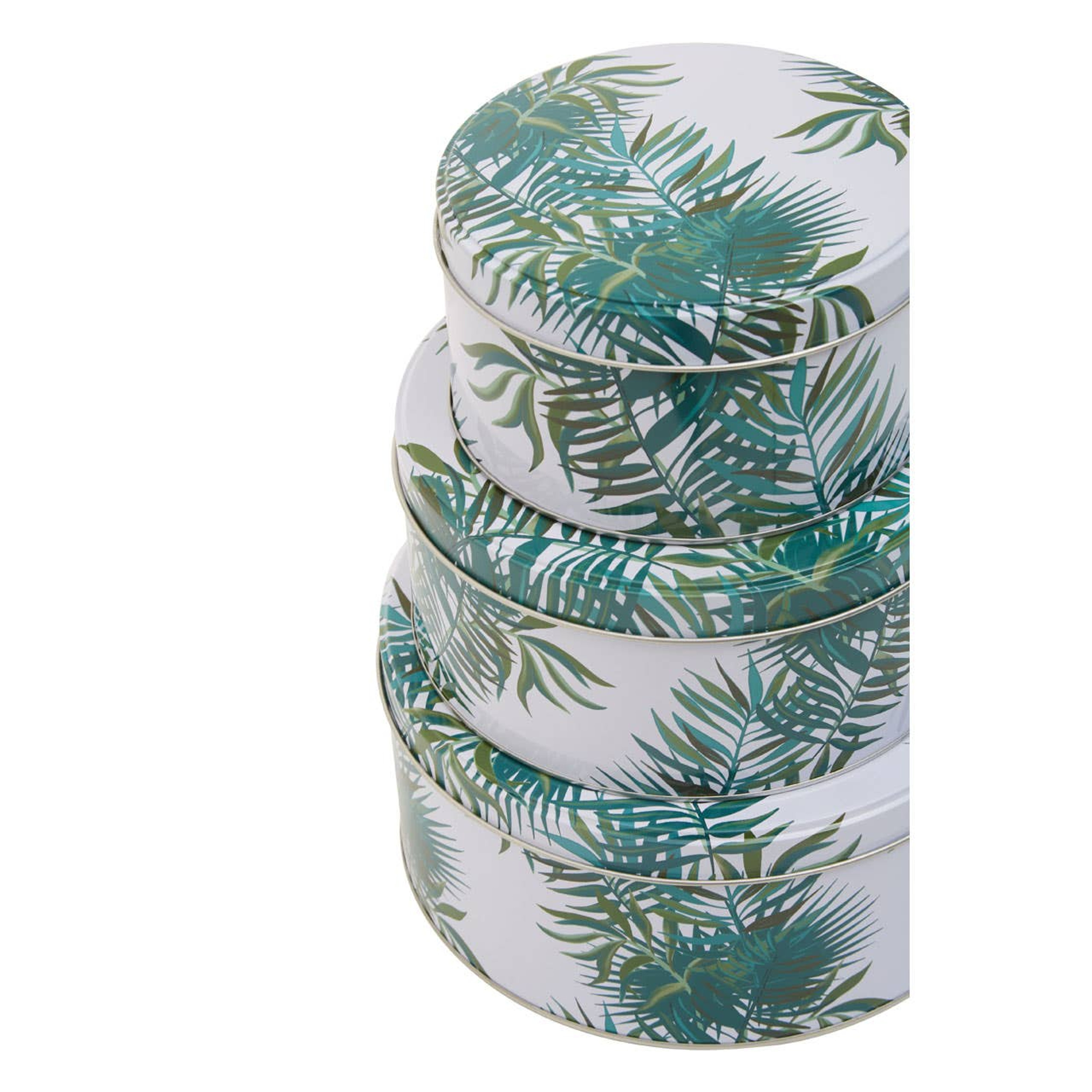 Cook Nook Winter Palm Cake Storage Tins Set of 3