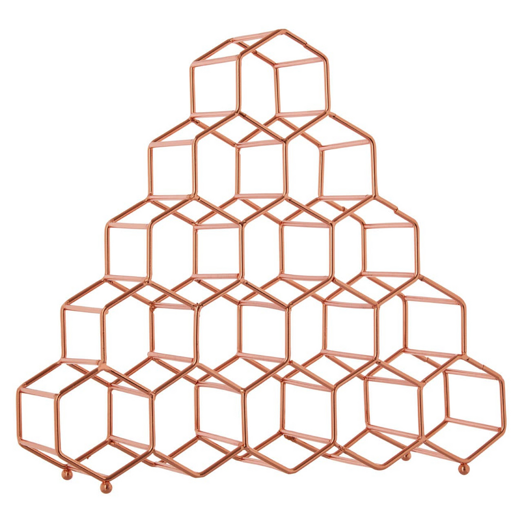 Cook Nook Vertex 15 Bottle Copper Plated Spice Rack