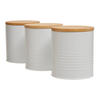 Cook Nook Set Of Three Alton White Cannisters