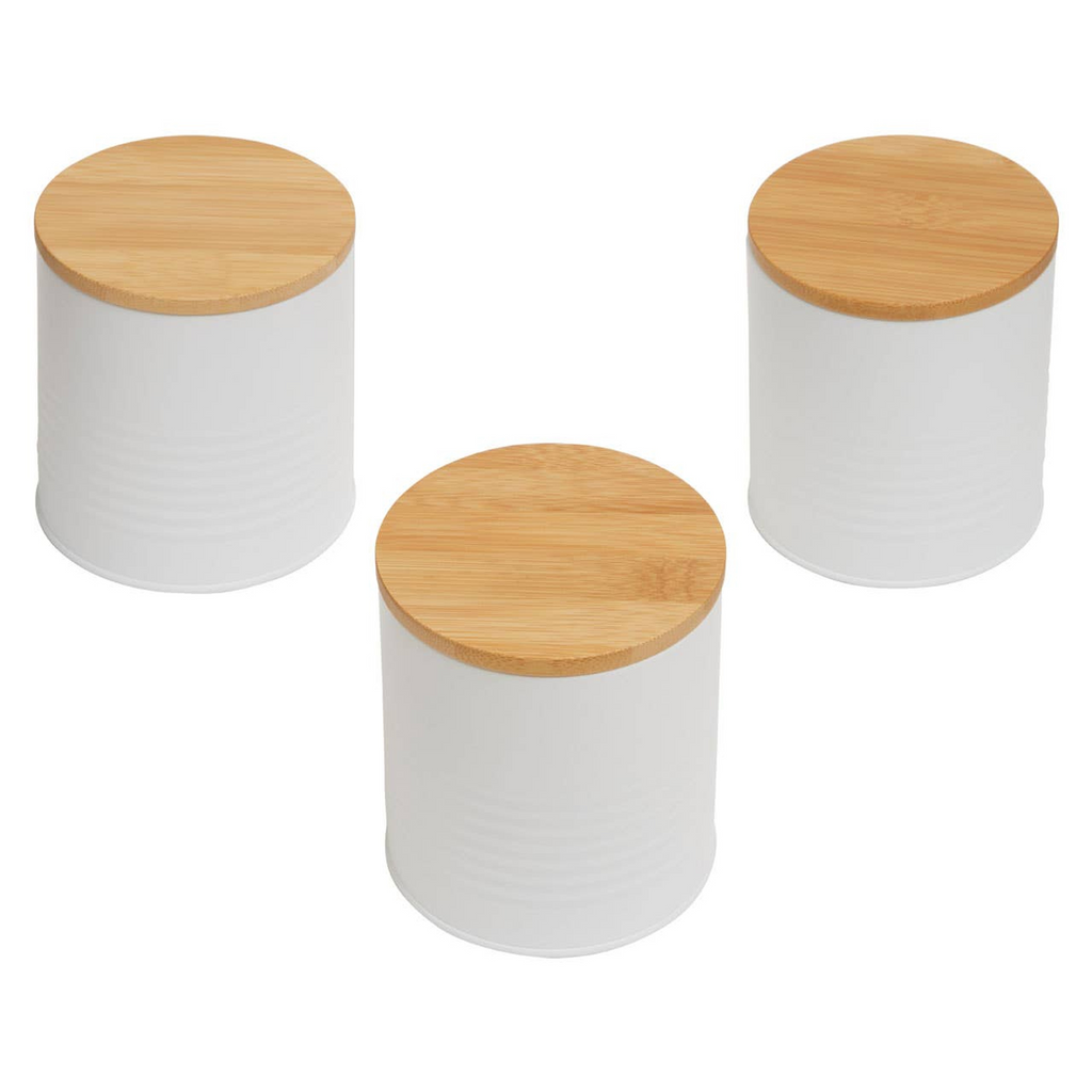 Cook Nook Set Of Three Alton White Cannisters