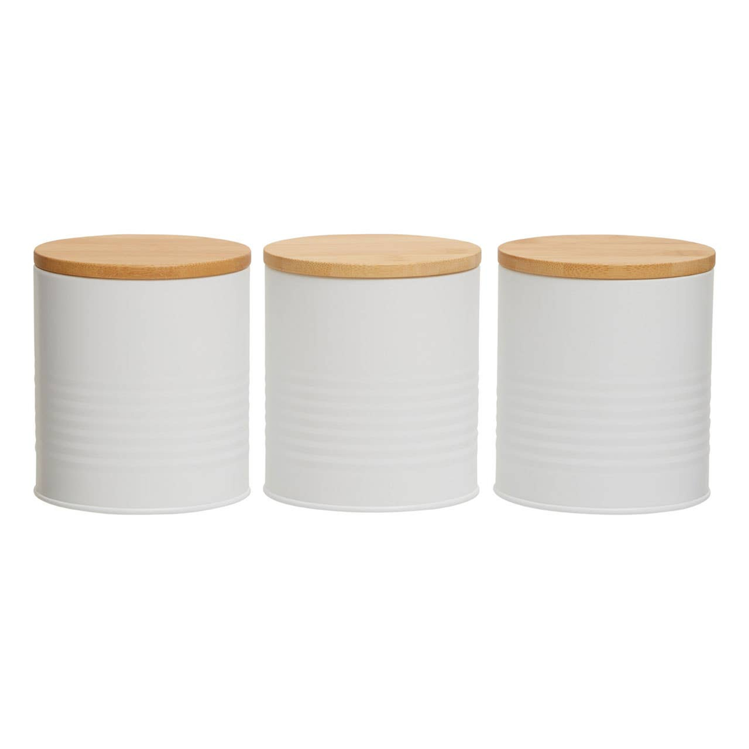 Cook Nook Set Of Three Alton White Cannisters