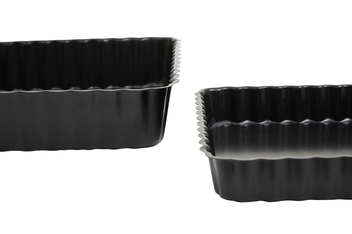 From Scratch Set Of Two Fluted Quiche Flan Tins