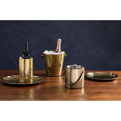 Mixology Hammered Gold Finish Wine Cooler