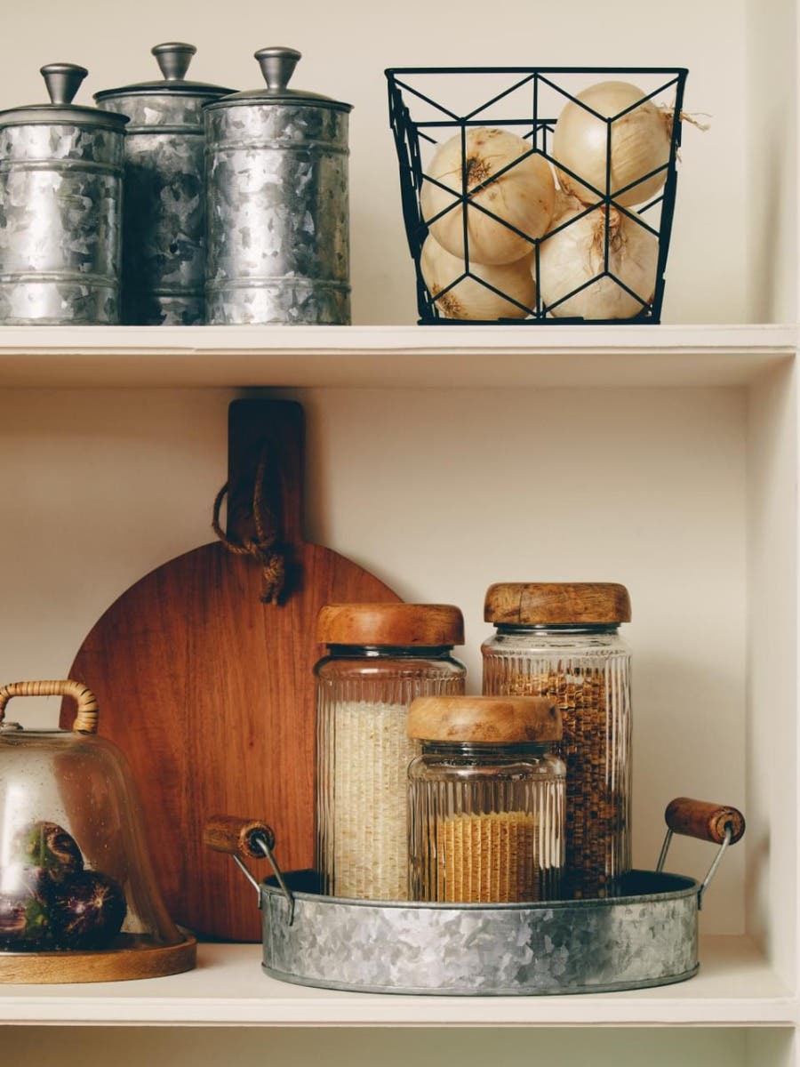 Drummond Set Of Three Galvanised Steel Canisters