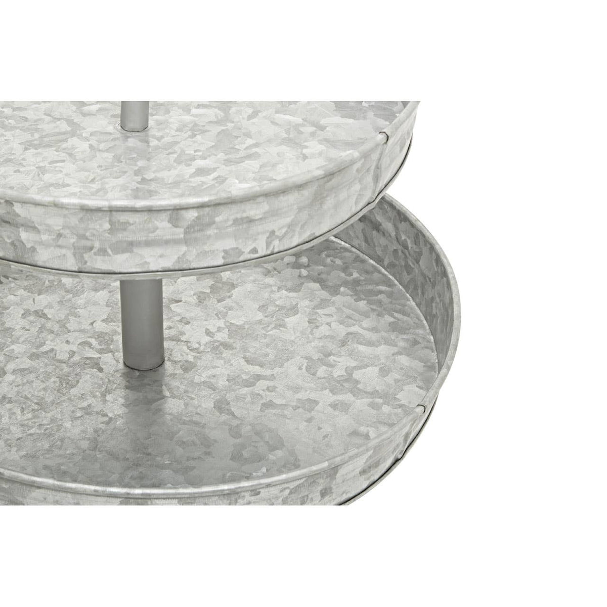 Drummond Two Tier Galvanised Steel Cake Stand