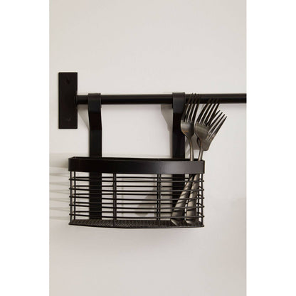 Sorello Matte Black Hanging Storage Basket
