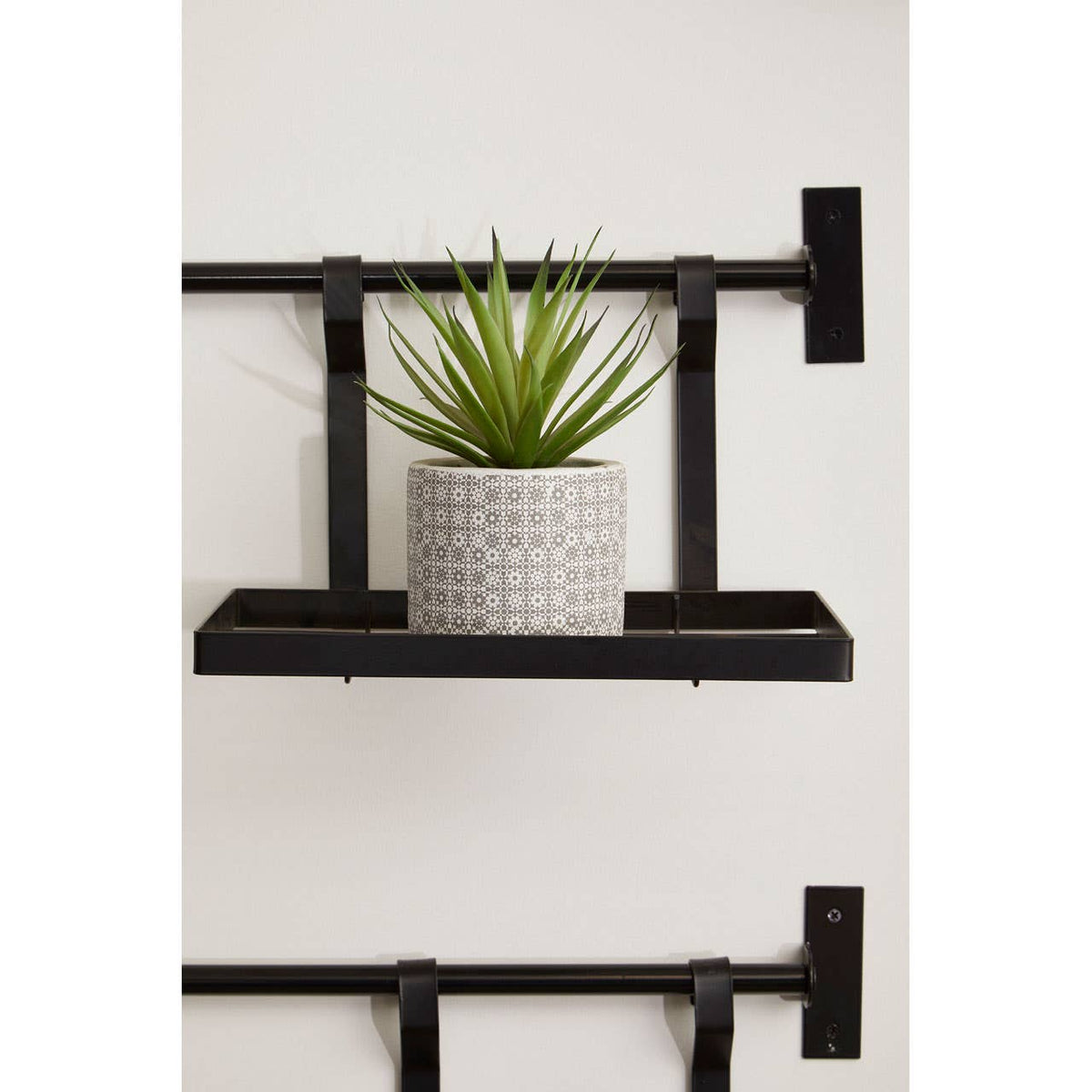 Sorello Matt Black Hanging Shelf Storage Rack