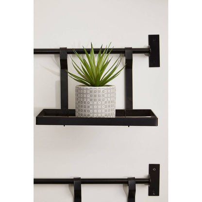 Sorello Matt Black Hanging Shelf Storage Rack