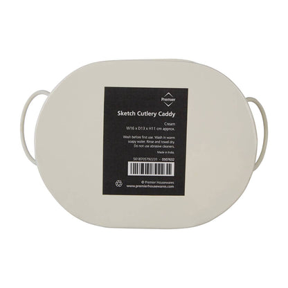 Sketch Cream Cutlery Caddy
