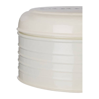 Sketch Cream Finish Round Biscuit Tin
