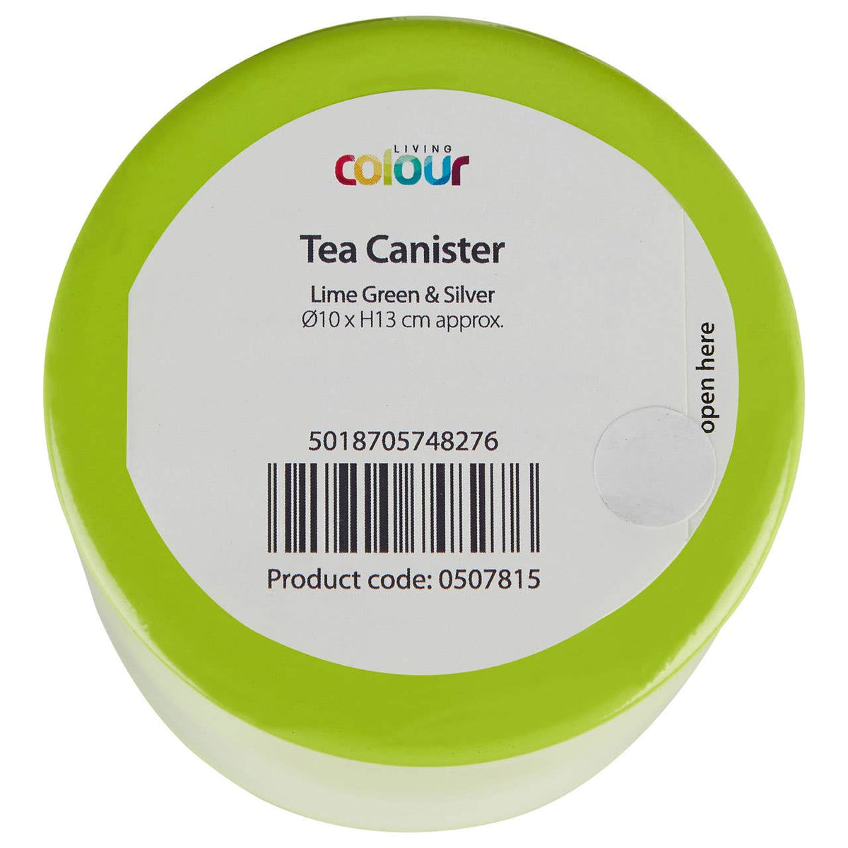 Liberty Lime Green Enamel Coffee Canister