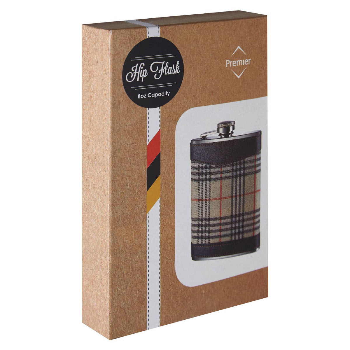 Auden Cream Tartan Hip Flask