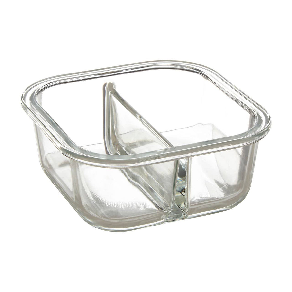 Freska 2 Section Square Glass Container With Lid 520 ml