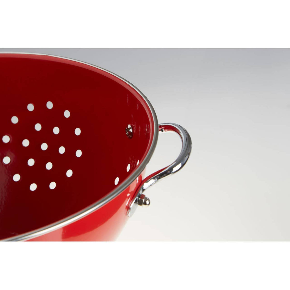 Hollis Red Enamel Colander