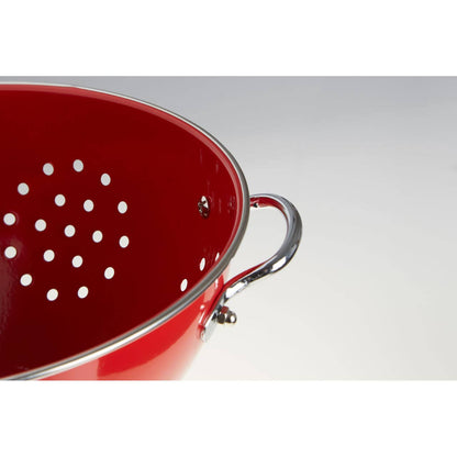 Hollis Red Enamel Colander