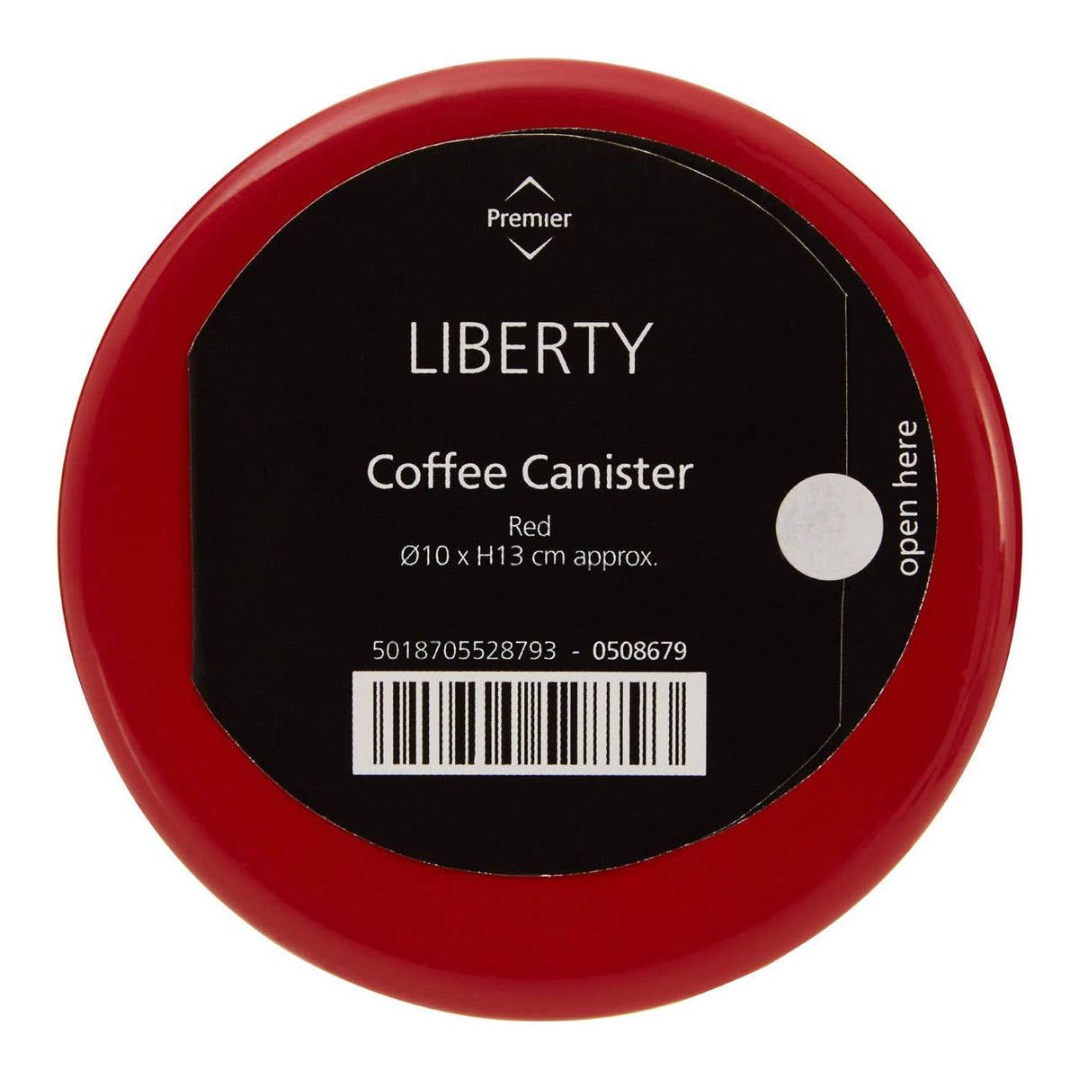 Liberty Red Enamel Coffee Canister