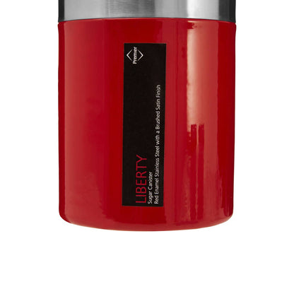 Liberty Red Enamel Sugar Canister