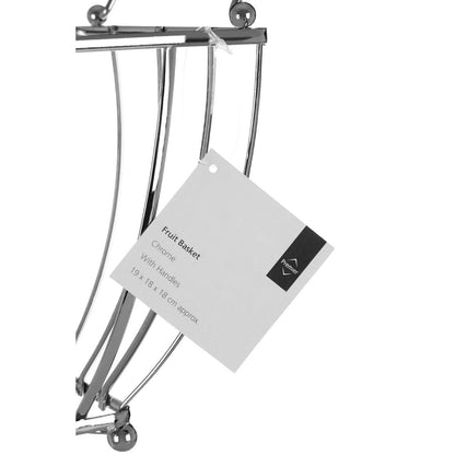 Asa Chrome Fruit Basket with Round Handle
