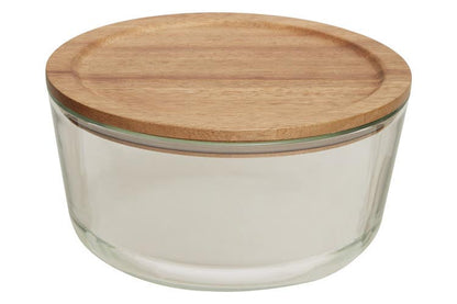 Freska 1650ml Glass Container With Acacia Lid