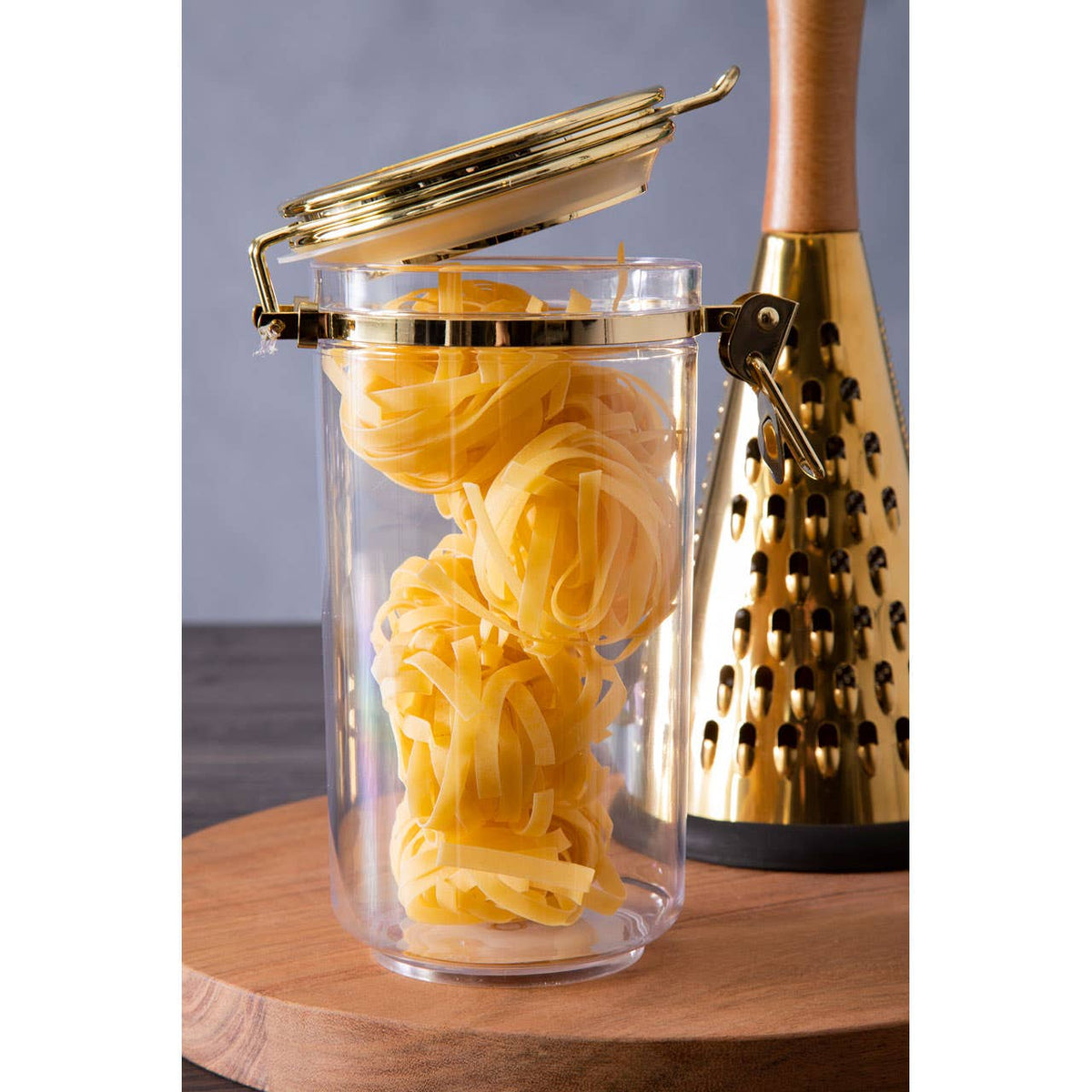Gozo Jar With Gold Lid 1100 ml