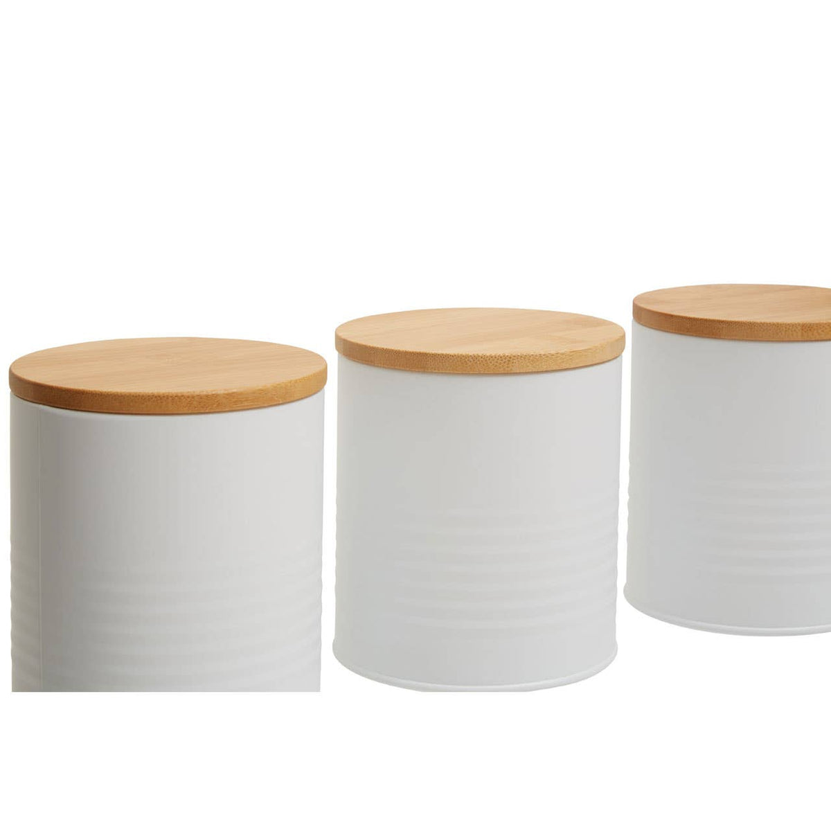 Set Of Three Alton White Cannisters