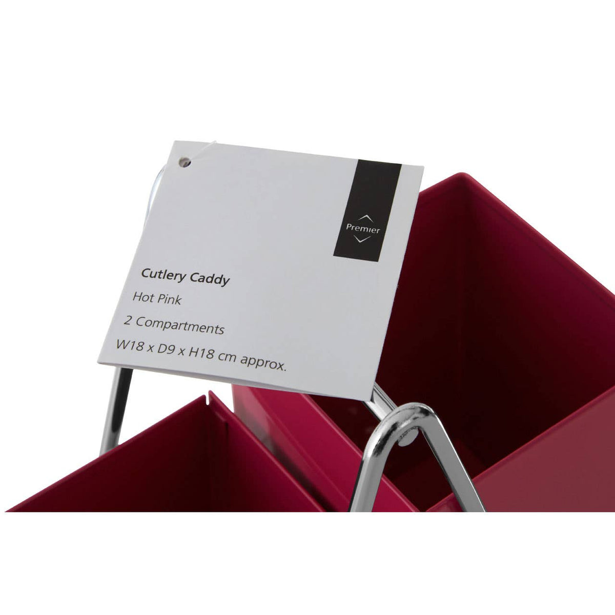 2 Compartment Hot Pink Cutlery Caddy