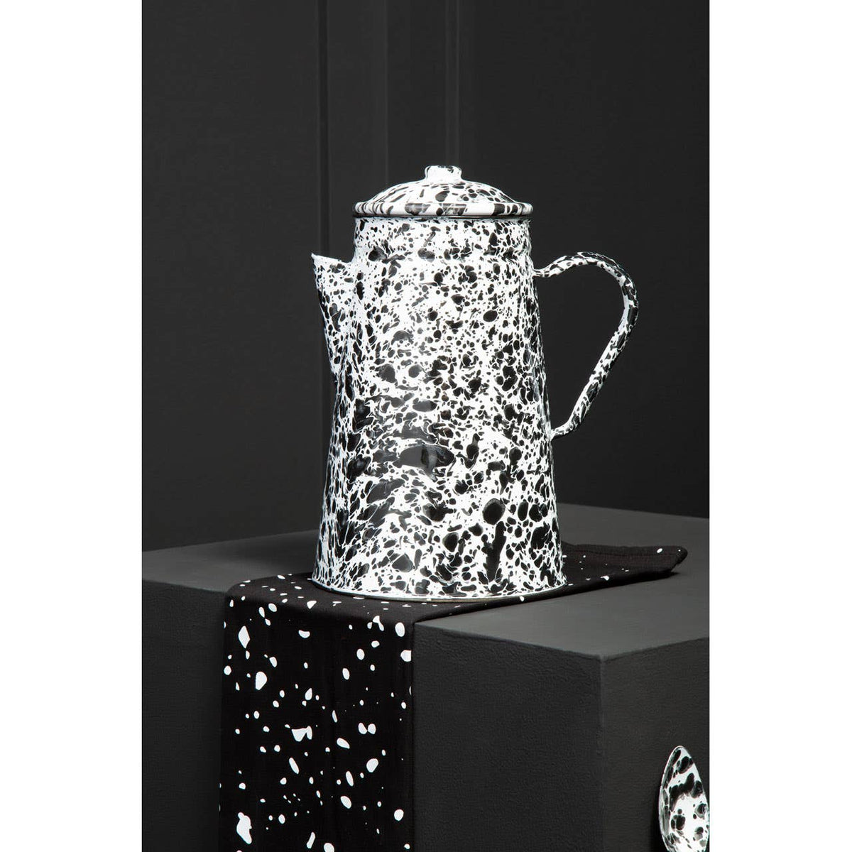 Hygge Black And White Patterned Teapot