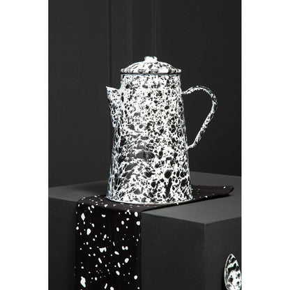 Hygge Black And White Patterned Teapot