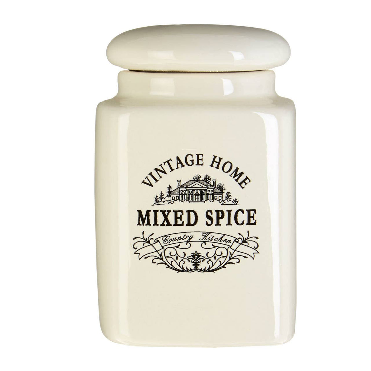 Vintage Home Set of Six Cream Spice Jars