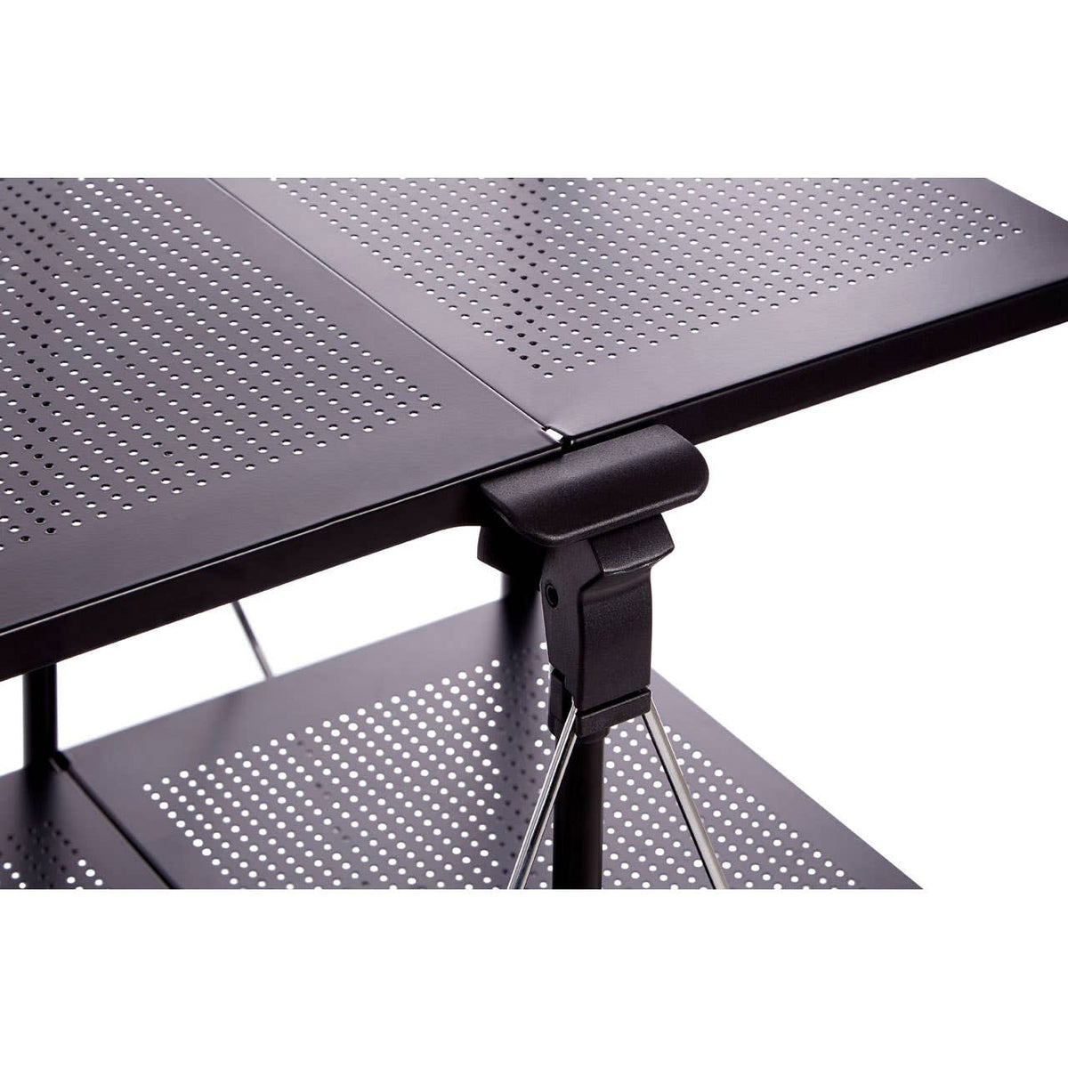 Harlow Black Rectangular Folding Kitchen Trolley