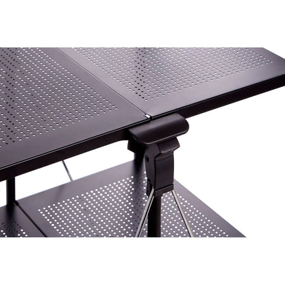 Harlow Black Rectangular Folding Kitchen Trolley