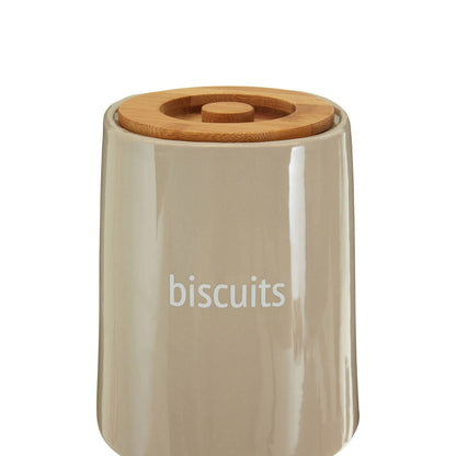 Fletcher Beige Ceramic Biscuit Canister