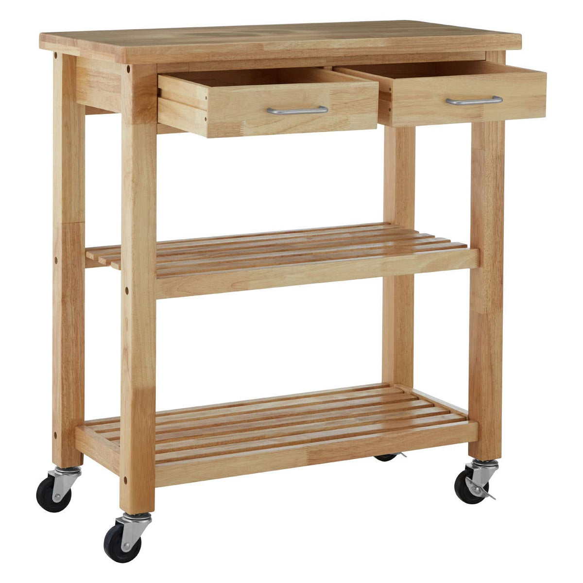 Harlow Glenn Tropical Hevea Wood Kitchen Trolley