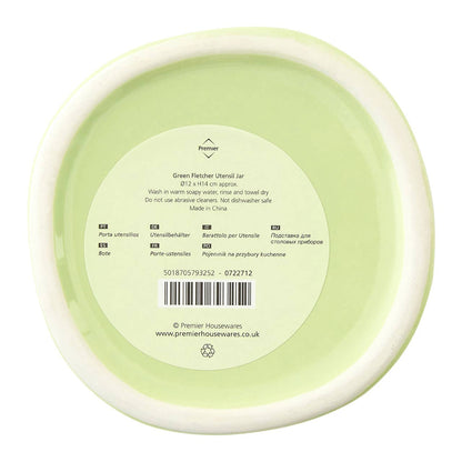 Fletcher Green Ceramic Utensil Holder