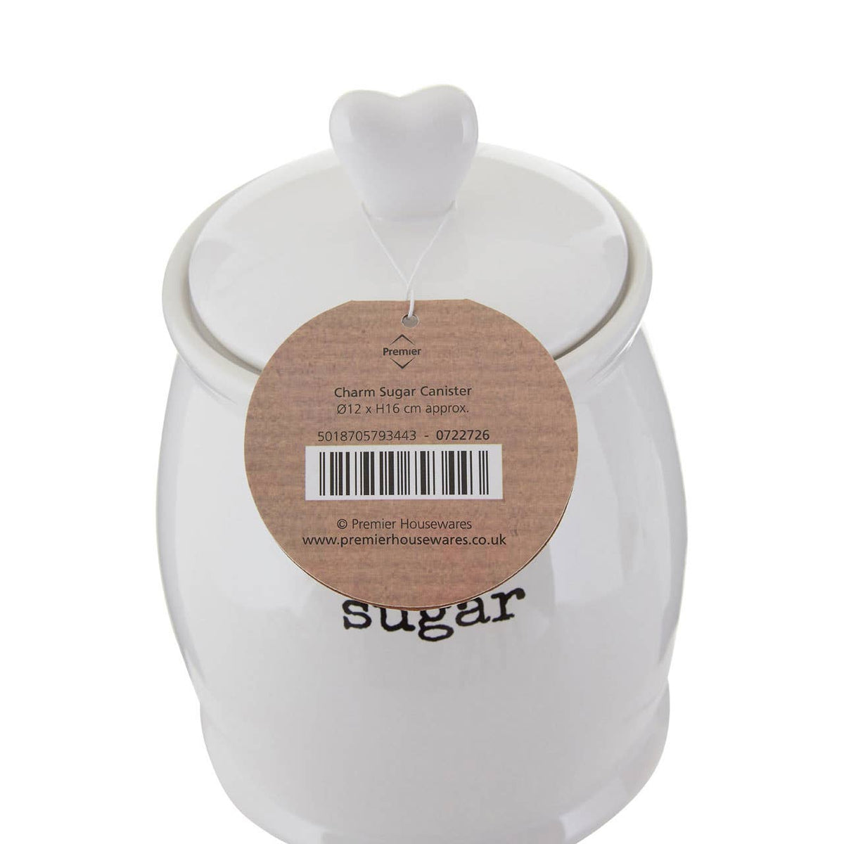 Charm White Dolomite Sugar Canister