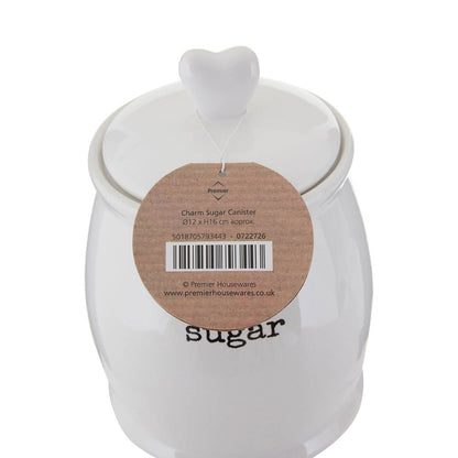 Charm White Dolomite Sugar Canister