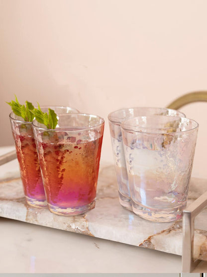 Aurora Set of 4 Lustre Glass Tumblers